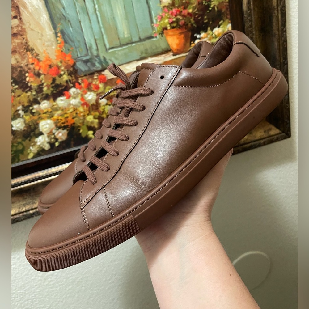 Oliver Cabell Low 1 MOCHA Leather Shoes Sneakers Mens US Size 11 / EU 44